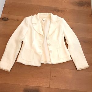 WHBM cream deconstructed tweed jacket, 8